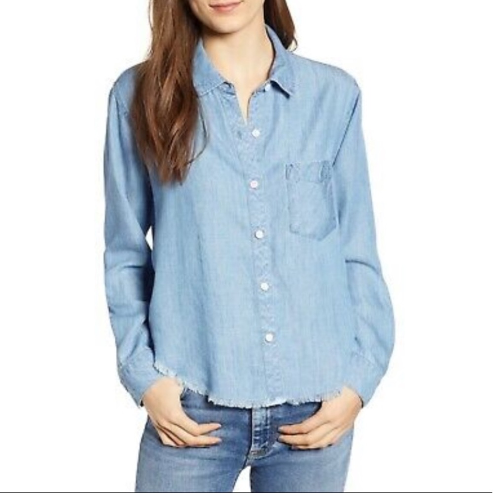 Rails Dana Raw Hem Chambray Shirt - image 1